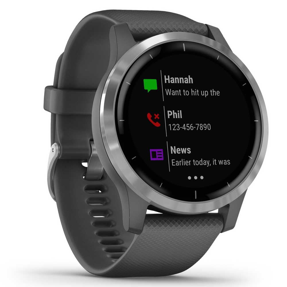 GARMIN Vivoactive 4 Reloj Inteligente con GPS y Funciones de Control de la Salud Durante Todo el Día, Adultos Unisex, Gris, Medium