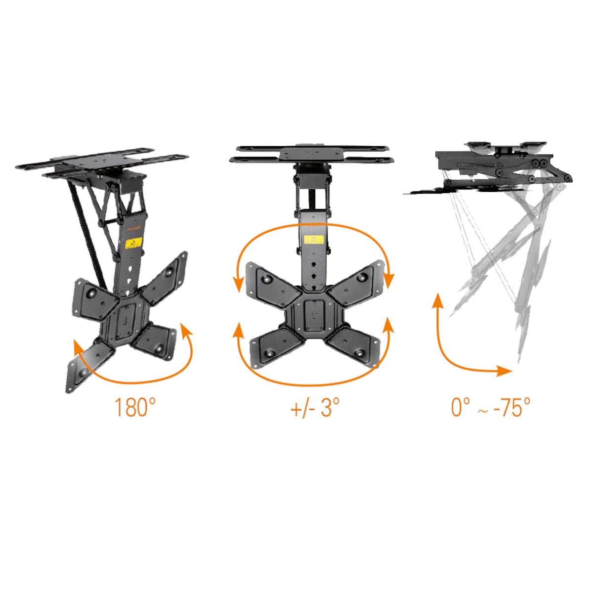 Mywall HL46ML - Soporte de Techo para televisores motorizados y Plegables (23-65 Pulgadas, Carga de hasta 30 kg, con función giratoria de 180°)