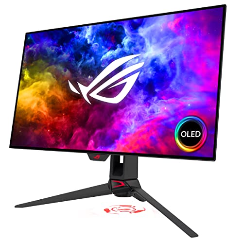 ASUS ROG Swift OLED PG27AQDM - Monitor Gaming de 27" (26,5 pulgadas visibles), 1440p, OLED, 240Hz, 0,03 ms, antirreflejos, disiPador personalizado, brillo uniforme, 99% DCI-P3, DisplayWidget Center