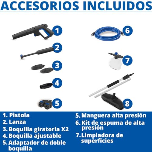 AR Blue Clean Hidrolimpiadora de Alta Presión con 2 Motopompas y Power Brush e-4 TWINFLOW D (2500 W, 150 bar, 810 l/h)