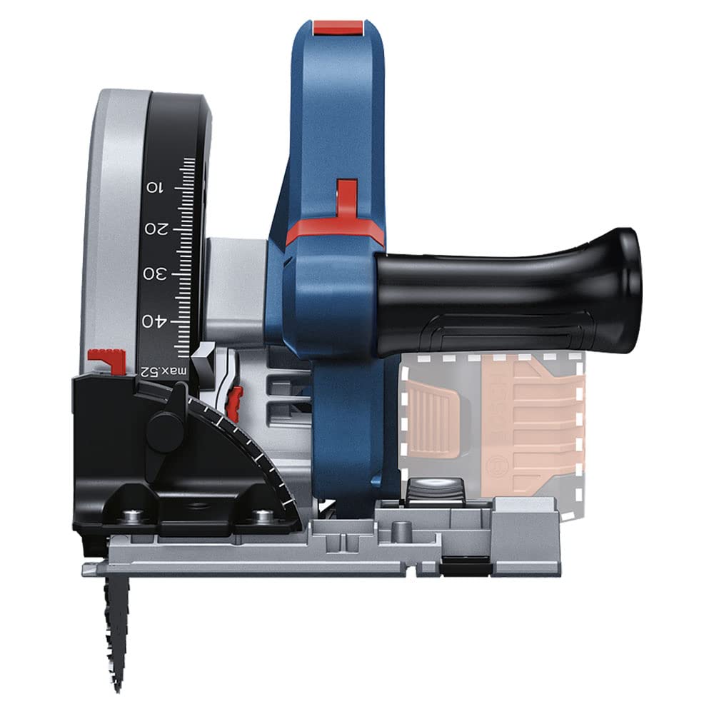 Bosch Professional BITURBO GKT 18V-52 GC - Sierra circular de inmersión a batería (Brushless, 18V, disco Ø 140 mm, Connectivity, sin batería, en L-BOXX)