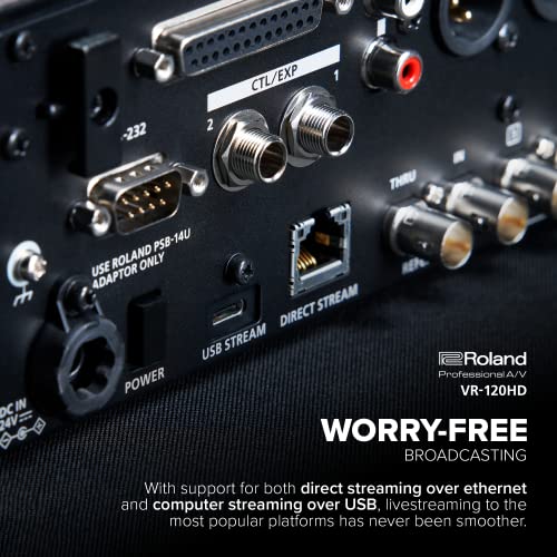 Mezclador AV para streaming directo Roland VR-120HD | Mezclador portátil profesional para eventos híbridos con un único operador | Gran automatización | Efectos avanzados | Compatibilidad con PTZ