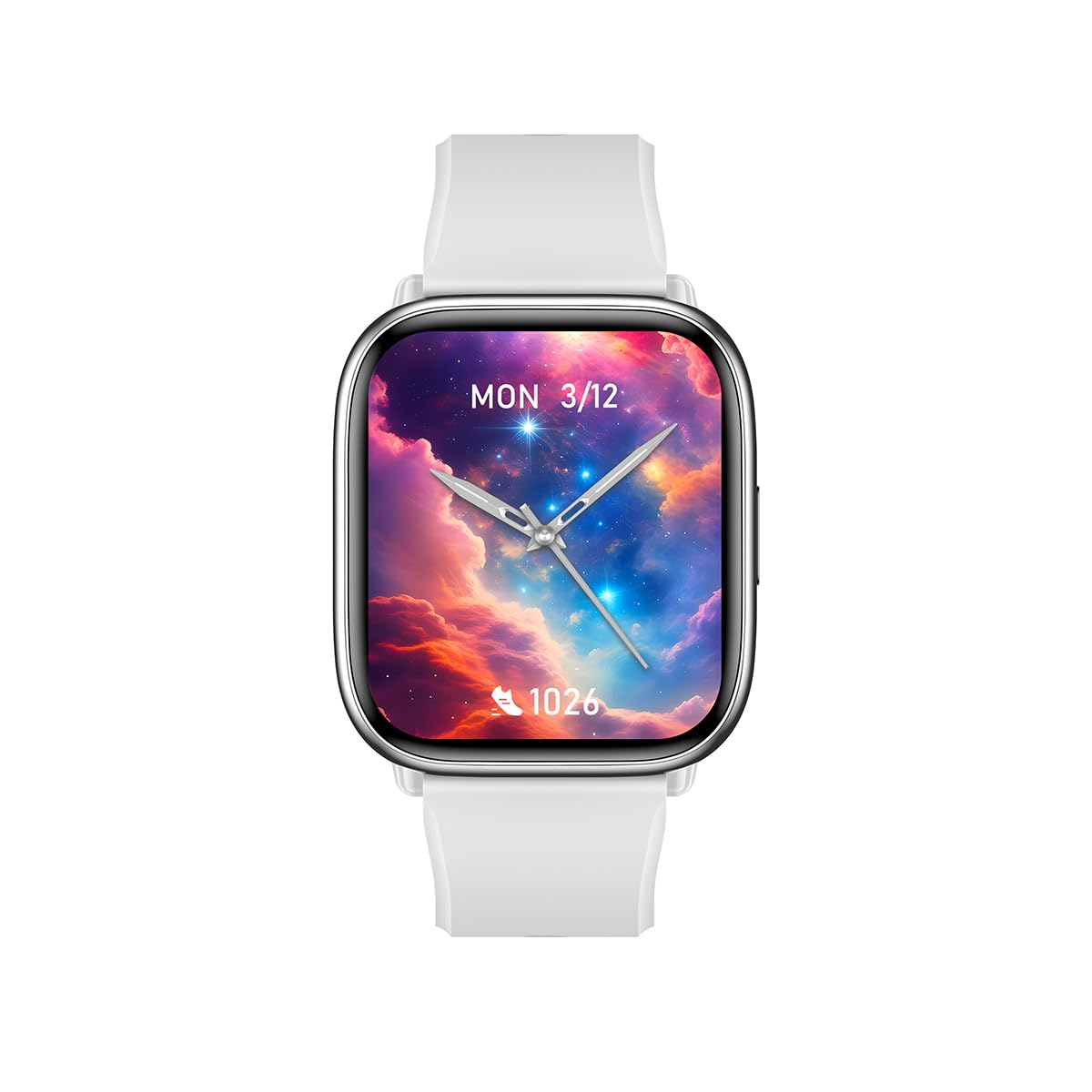 SMARTY 2.0 Mujer Digital Automático Reloj con Correa de Silicona SW081B, Plata, Moderno, Plata, Moderno