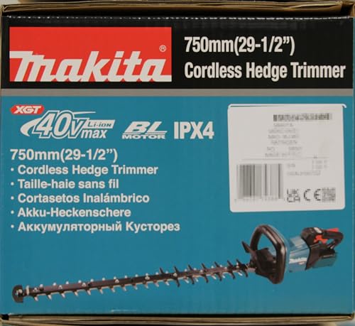 Makita UH007GZ 40V MAX Li-Ion XGT - Cortasetos sin escobillas de 75 cm, baterías y Cargadores no incluidos