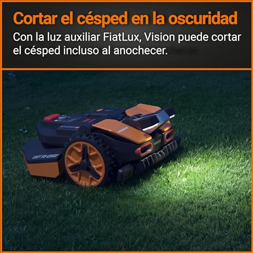 WORX Landroid Vision M600 Robot cortacésped WR206E.1 para Jardines de hasta 600 m² Robot cortacésped Inteligente sin Cable delimitador WiFi y Bluetooth Evasión Activa de obstáculos con tecnología AI