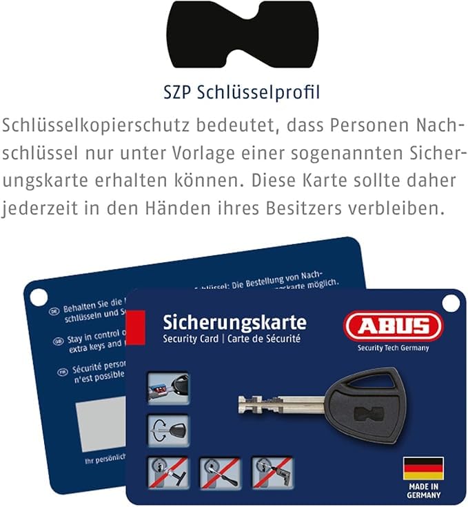 ABUS 79161 - Candado de granito 37RK/70 SZP Premium para altas exigencias – Mayor protección – Nivel de seguridad 10 – Incluye 2 llaves y tarjeta de seguridad – Negro – 79161