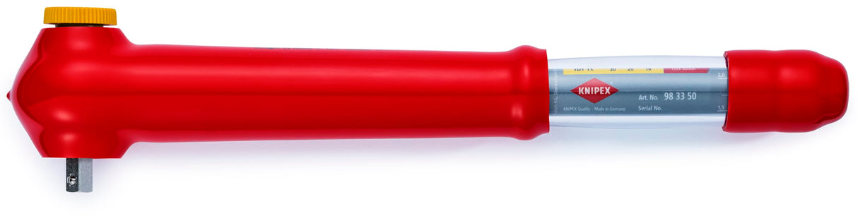 KNIPEX Llave dinamométrica reversible, 3/8 pulgadas, 1000 V aislada