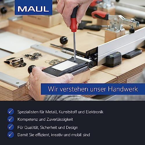 MAUL MAULpro, Mesa para proyectores, Tablero de pie Estable, 35 x 50 cm, Capacidad de Carga de 30 k, Mesa OHP, Altura Regulable, inclinable, Fabricado en Alemania, Color Gris