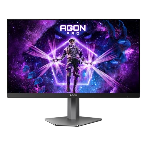AOC Agon Pro AG246FK - Monitor Gaming FHD de 24,1 Pulgadas, 540 Hz, 0,5 ms, FreeSync Premium, Comp. G-Sync, HDR400 (2X HDMI, DisplayPort, Hub USB) Negro/Gris