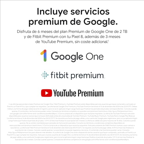 Google Pixel 8 - Smartphone Android libre con Cámara Pixel avanzada, batería con autonomía de 24 horas y potentes funciones de seguridad - Verde Liquen, 128GB