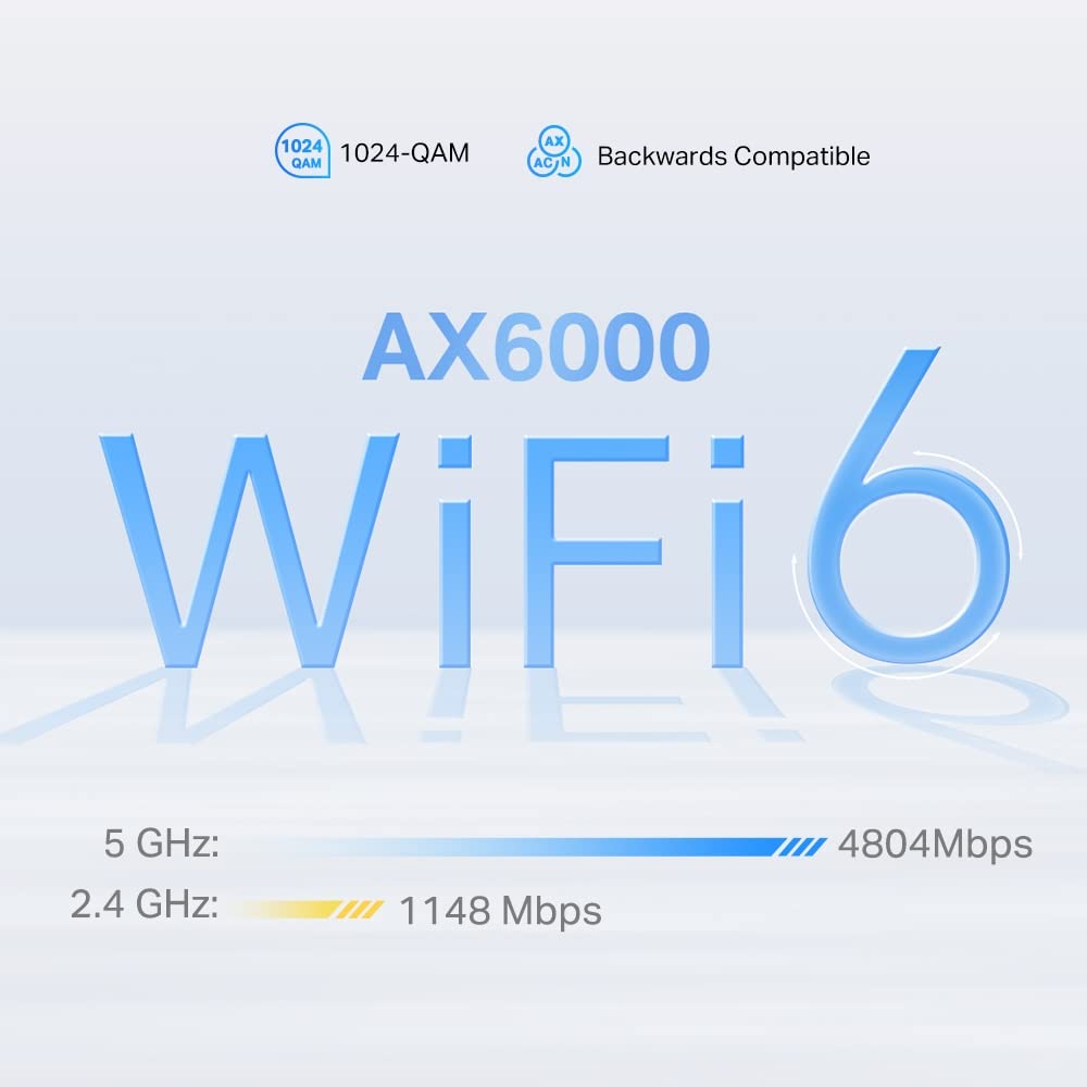 TP-Link Deco X80-5g (1 Pack) - WiFi AI Mesh AX6000 Mbps,Dual-Band, Sistema WiFi 6, ultrarrápida, 2xPuerto Gigabit, Fácil Instalación, Compatible con Routers de Fibra,Soporte Volte/VoIP