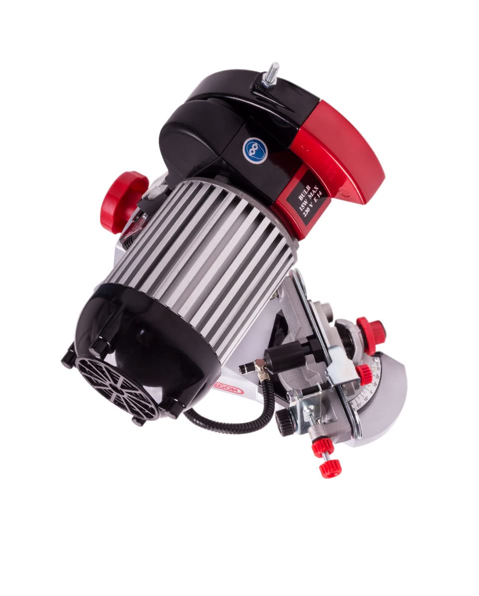 Oregon Afilador de Cadena de Motosierras Profesional de 230 Voltios con Cepo Hidráulico, Sistema Universal para Todo Tipo de Motosierras (620-230)