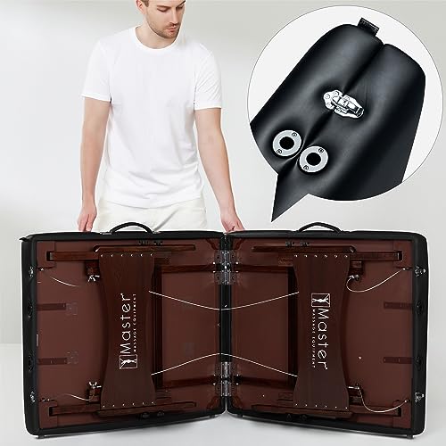 Master Massage Banco de Masaje portátil Plegable con cojín Musical, Negro, 71 cm