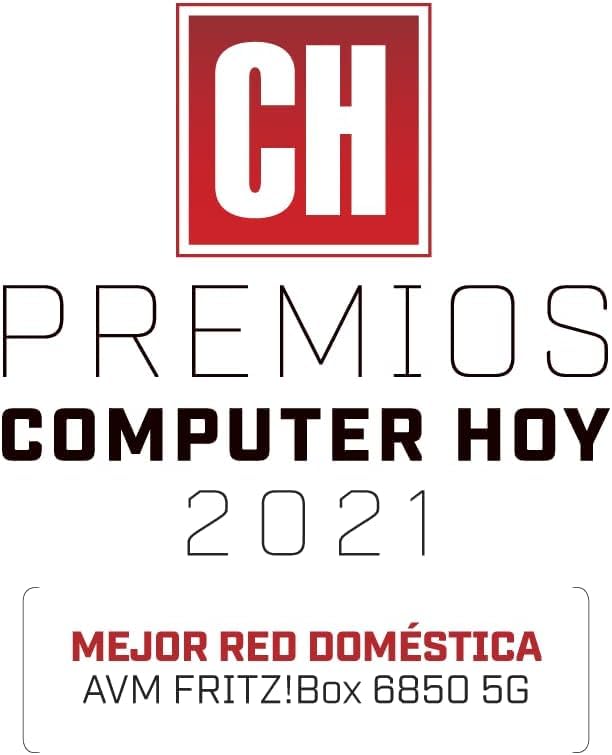 AVM FRITZ!Box 6850 5G International - Modem Router LTE, Ranura SIM, Wi-Fi AC hasta 1.300 Mbps (866 Mbps en 5 GHz y 400 Mbps en 2,4 GHz), 4 x Gigabit LAN, DECT, USB 3.0, Interfaz en Español