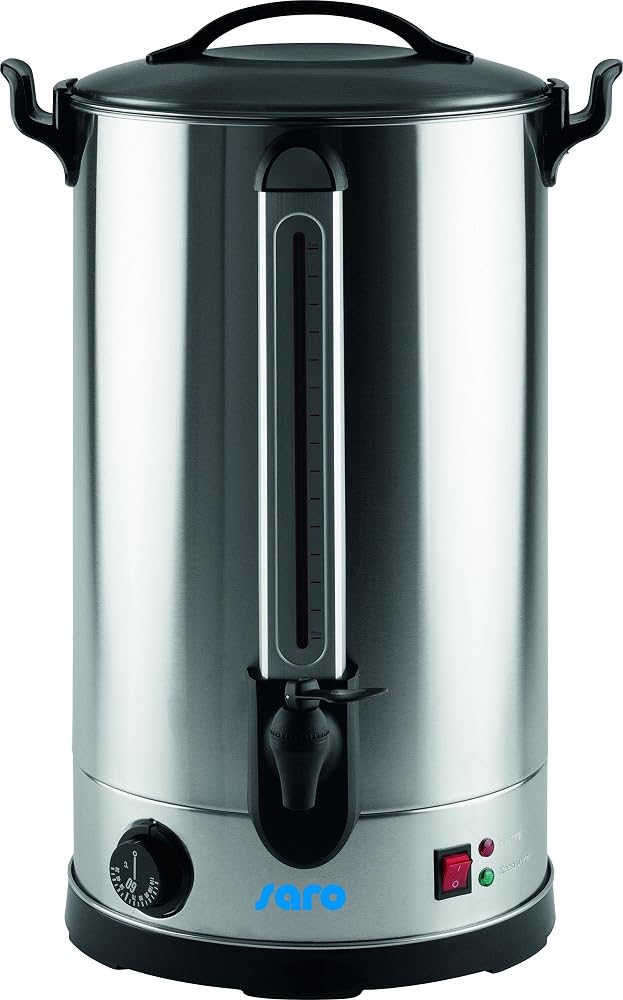 Saro 213 – 7515 Ancona 30 de vino caliente y agua caliente Dispensador, 27 L, acero inoxidable