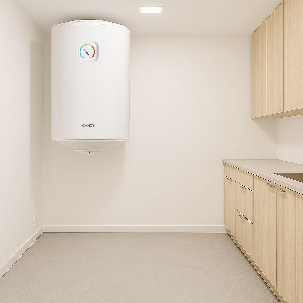 Candy CTR30RS/E, Termo Eléctrico, Vertical, 30 litros,1500W, 75ºC, Termostato Externo Ajustable, Blanco