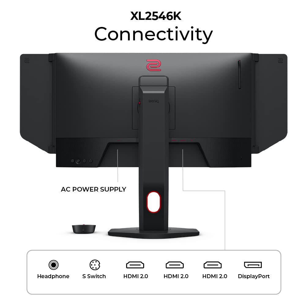 BenQ ZOWIE XL2546K Monitor Gaming (24,5 pulgadas, FHD 1080p, 240 Hz, 0.5ms, DyAc+, XL Setting to Share, S switch, Capucha de protección)