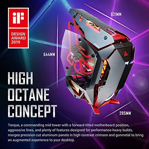 Antec Torque Computer Case Midi-Tower - Caja de Ordenador (PC, Aluminio, Negro, Rojo, ATX,EATX,ITX,Micro ATX, Juego)