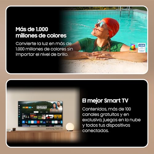 SAMSUNG TV QLED 4K 2024 55Q70D Smart TV de 55" con más de 1.000 Millones de Colores, el Mejor Smart TV, GANA Las partidas a 120Hz y Escucha Todos los Altavoces con Q-Symphony