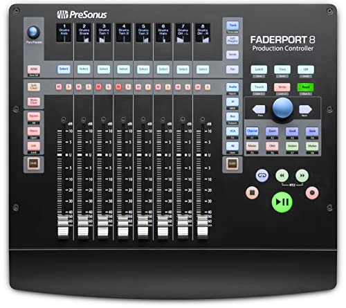 PreSonus FaderPort 8, Controlador de Mezcla DAW para Producción Musical con Suite de Plug-Ins Studio Magic, DAW Studio One Artist, Paquete de Software para Grabación, Difusión y Podcasting