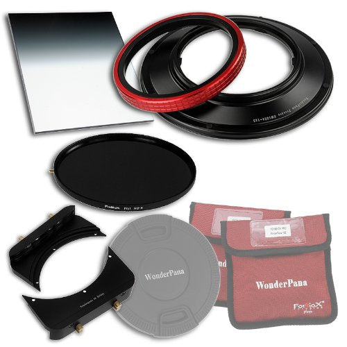 Fotodiox WonderPana 66 FreeArc Essentials ND 0.9se con soporte de 145 mm Sistema de filtro Kit/tapa de objetivo/Fotodiox Pro 6,6 (21,59 x 21,59 cm densidad neutra, transición suave 0,9 ND/145 mm ND16 Filtros para Sigma 12 – 24 mm f/4.5 – 5.6 EX DG ASP HSM