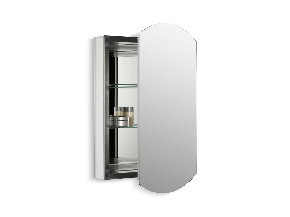 KOHLER, Botiquín de baño, Puerta única con Espejo, Bordes biselados, Aluminio anodizado