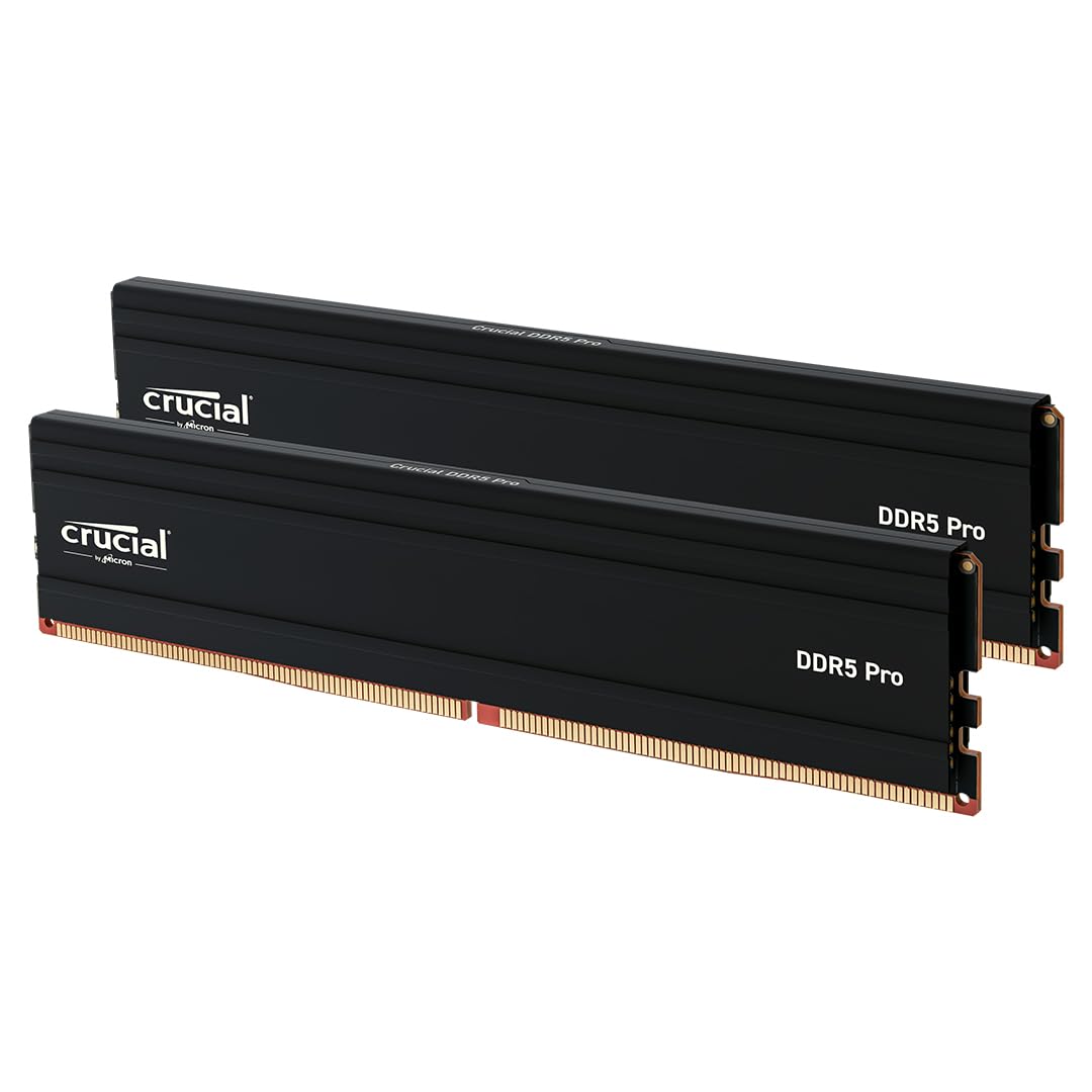 Crucial Pro RAM DDR5 64GB (2x32GB) 5600MHz, Intel XMP 3.0 / AMD Expo, PC Memoria - CP2K32G56C46U5