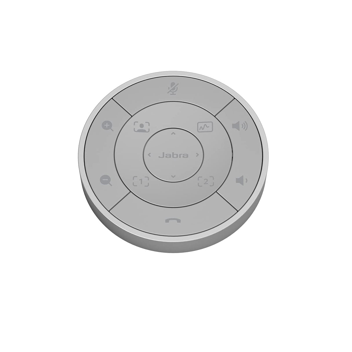 Jabra PanaCast 50 Mando a distancia, Mando a distancia para Barra de vídeo PanaCast 50, Mando a distancia para un control fácil en la sala, Ajuste de volumen, Gris