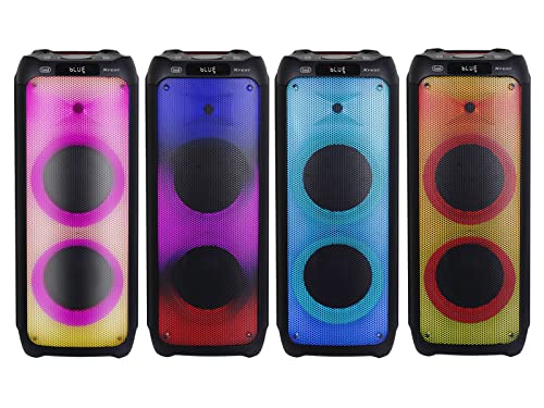 WeGeek Trevi XF 3400 Pro Altavoz Amplificado Fire Flame, Mp3, USB, MicroSD, AUX-IN, Función TWS, Bluetooth, Triple alimentación, Karaoke Party Speaker con micrófono inalámbrico Incluido
