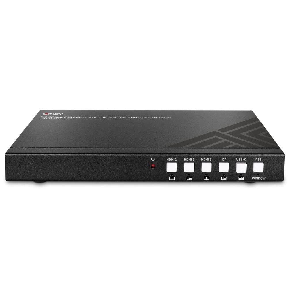Lindy 38338 Extensor y conmutador Fluido HDBaseT de 5 Puertos, transmisor