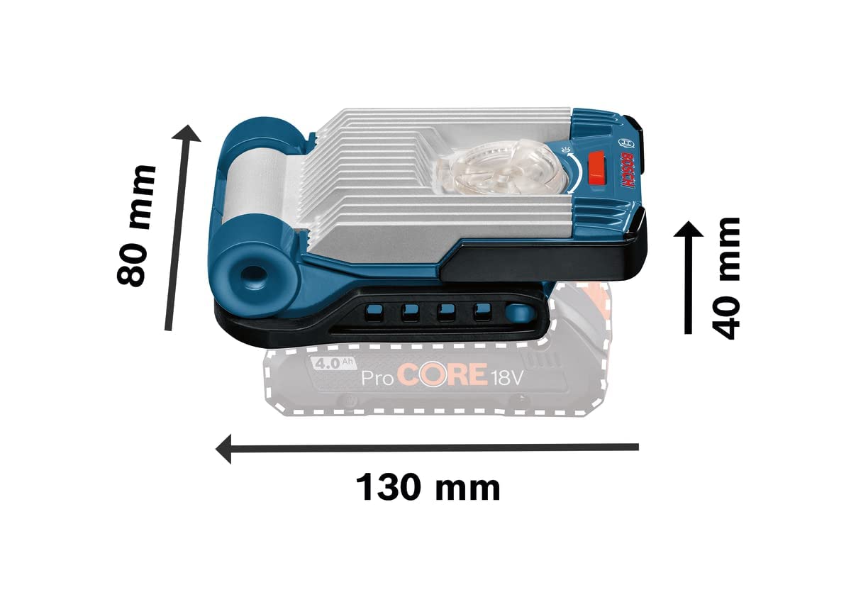 Bosch Professional 18V System GBH 18V-26 F + GLI VariLED - Set martillo perforador a batería + foco de obra (2 baterías x 4.0Ah, en maletín) - Amazon Exclusive