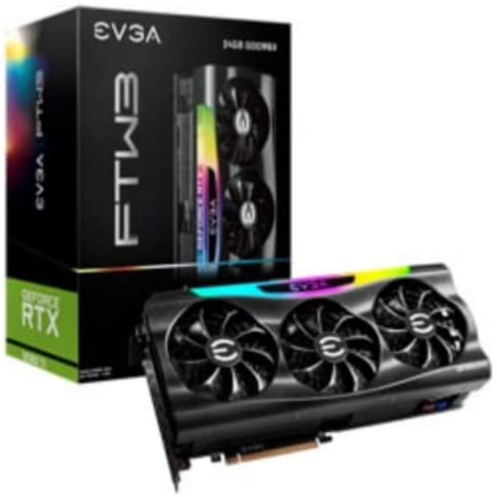 EVGA GeForce RTX 3090 Ti FTW3 Gaming, 24 GB GDDR6X, PCIe x16 4.0, 384 bits, 21000 MHz, 1890 MHz, 7680 x 4320 píxeles, Activo, 3 Ventiladores, iluminación Multicolor, NVIDIA, Tarjeta gráfica de