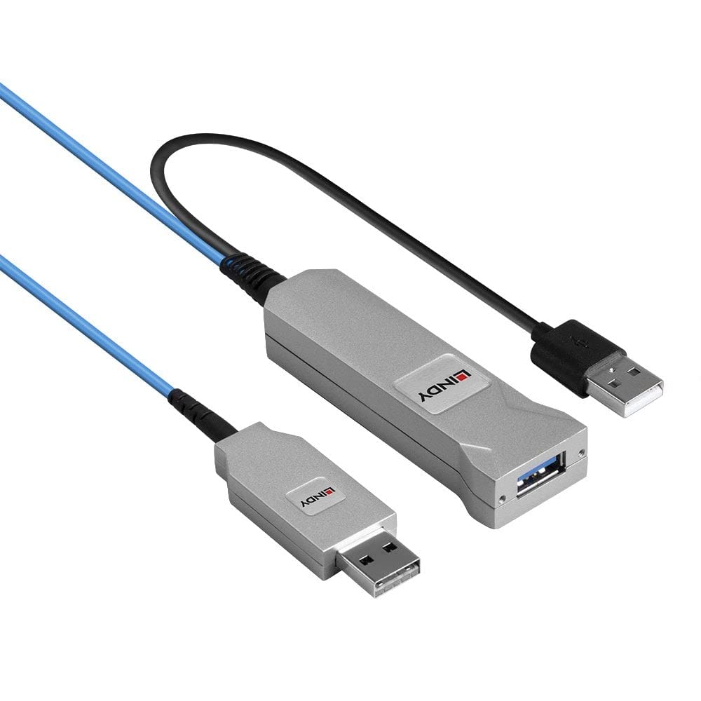 LINDY 43346 Cable USB 3.0 de fibra óptica de 100 m