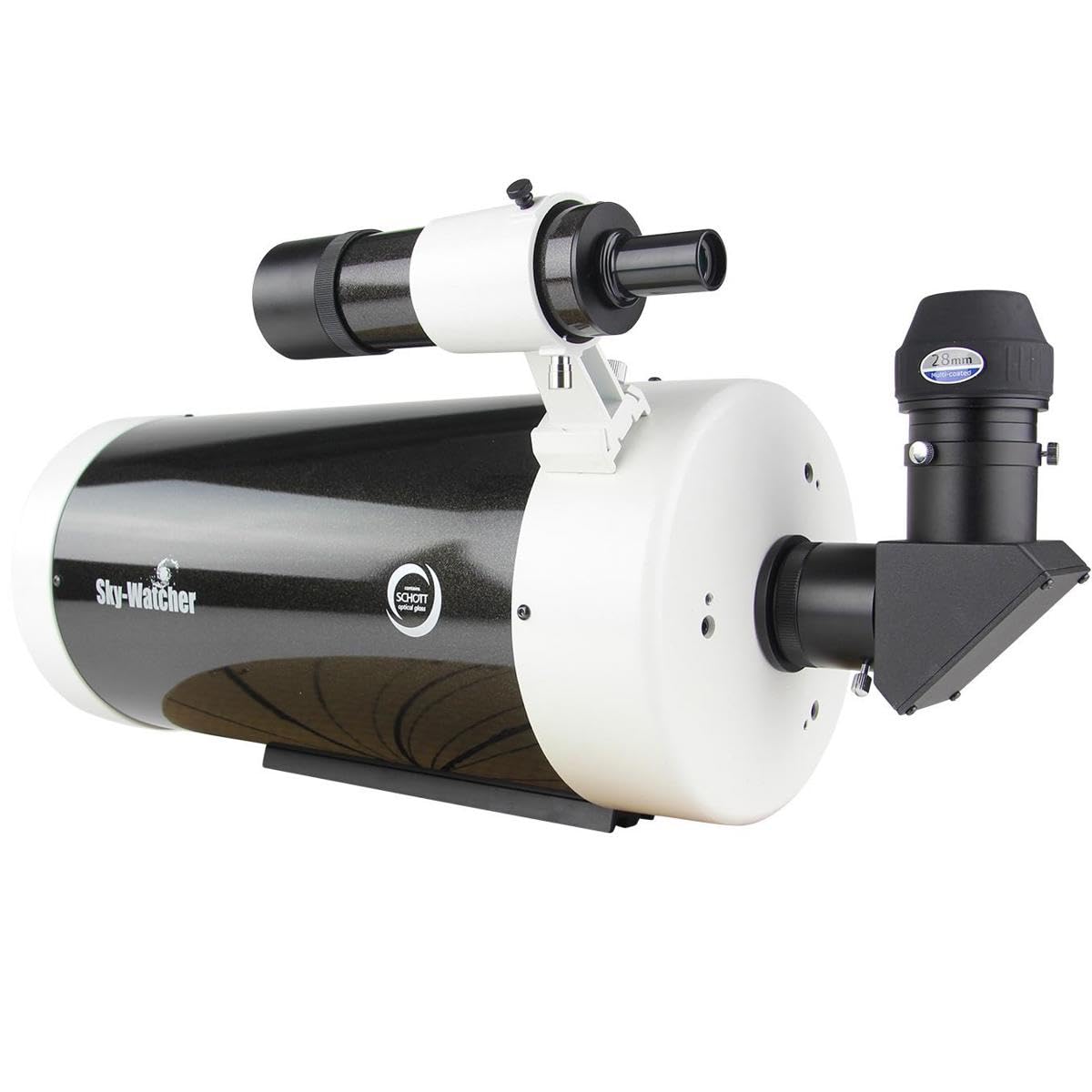 Skywatcher Telescopio Maksutov-Cassegrain 180mm Negro - Principiante - Astrónomos Experimentados y Astrofotógrafos - Ocular de 28 mm - Montura con Riel V en Color Negro