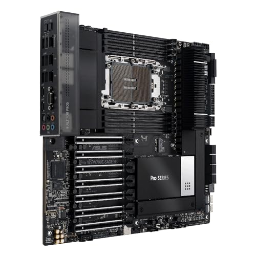 ASUS Pro W790E-SAGE SE Placa Base Intel W790 (LGA 4677 EEB con PCIe 5.0 x16, M.2, Dual 10G LAN, gestión remota de Nivel de Servidor, 14+1+1 etapas de alimentación, USB 3.2 Gen 2x2 Type-C), Negro