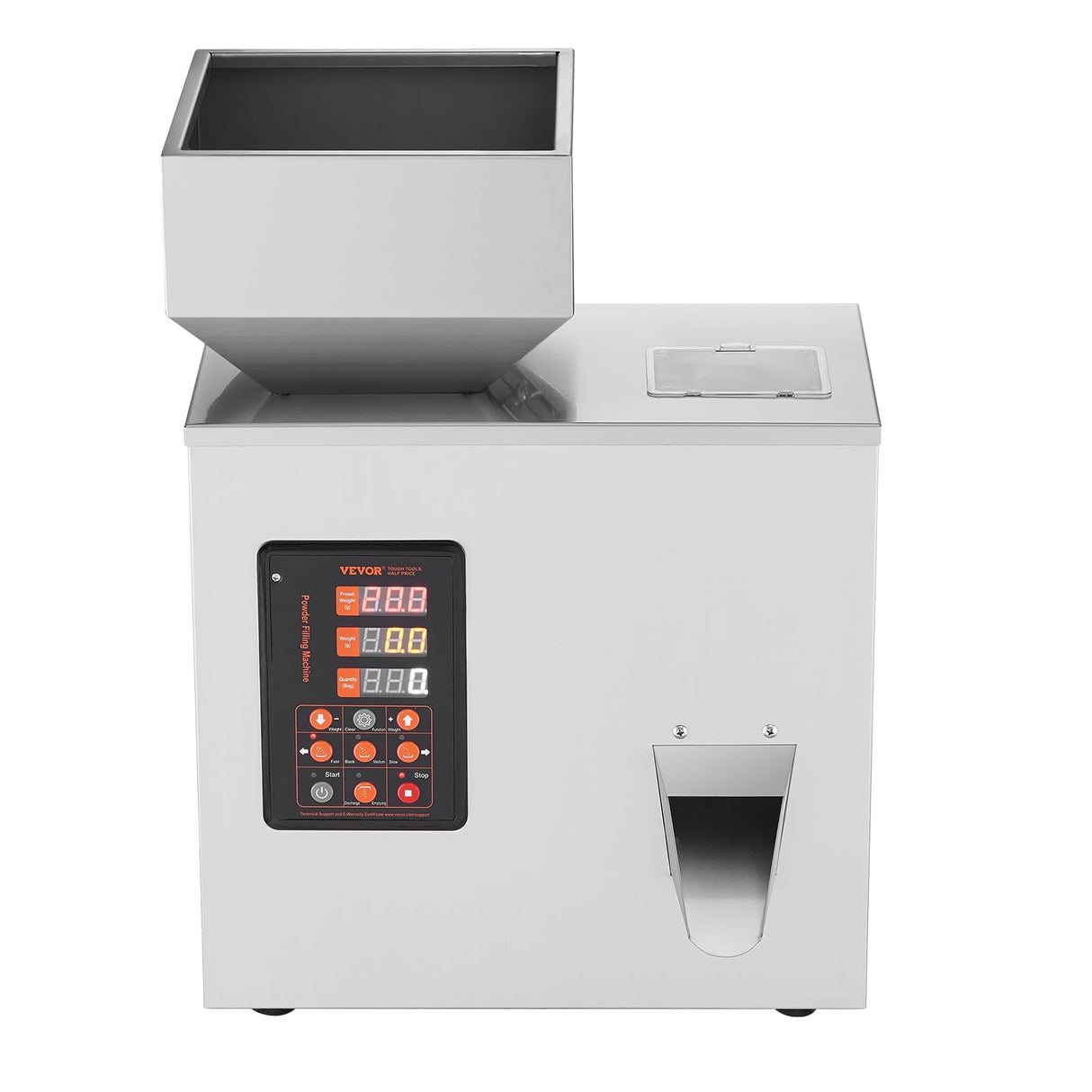 VEVOR Máquina llenadora de polvo, 1-100 g, Máquina llenadora automática inteligente de pesaje de partículas, Llenadora dispensadora para semillas de té, granos, polvo, harina, frijoles, copos