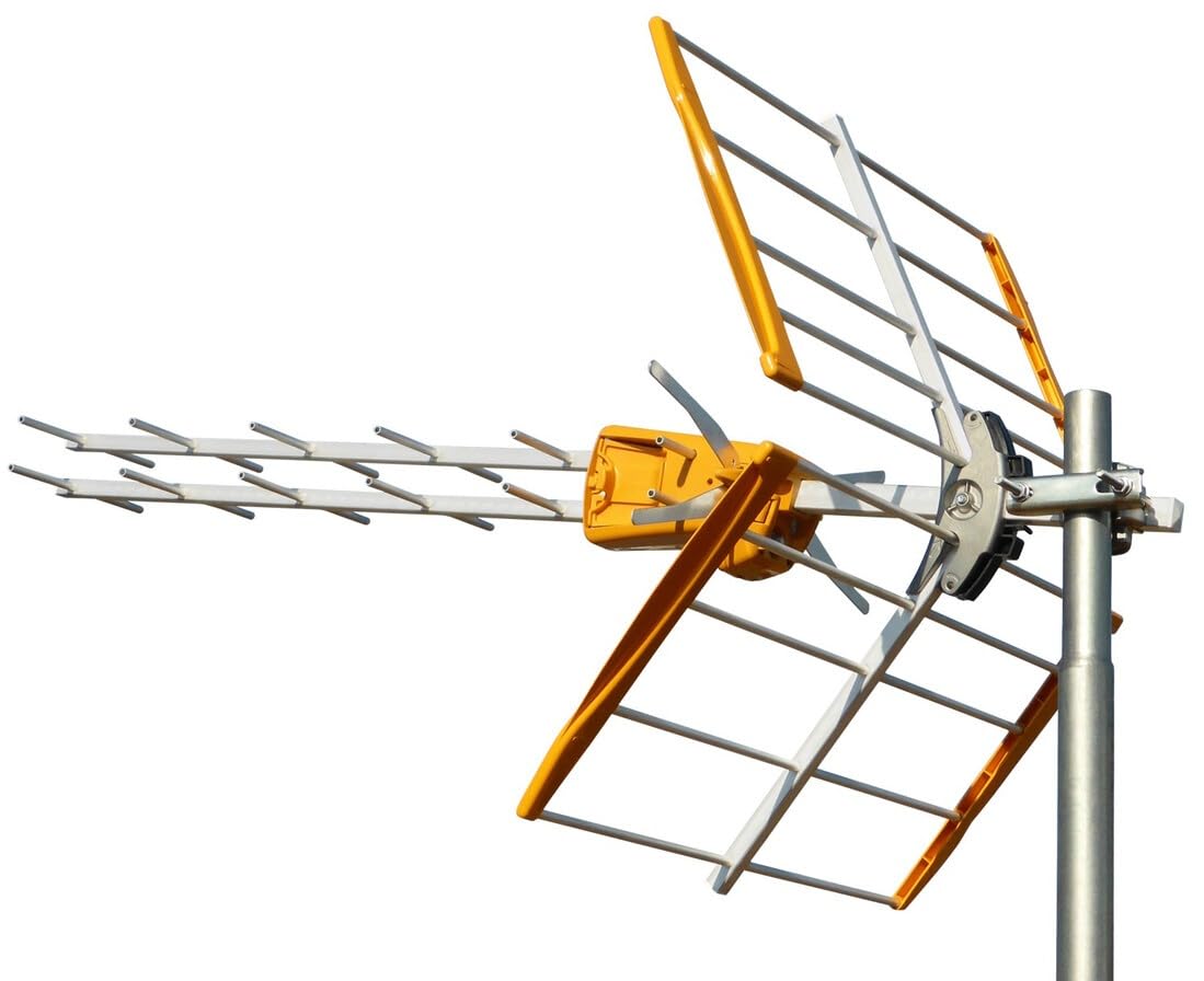 Antena UHF con Alta Ganancia y Resistencia a la Intemperie, Ideal para Mejorar la recepción de señales de televisión.