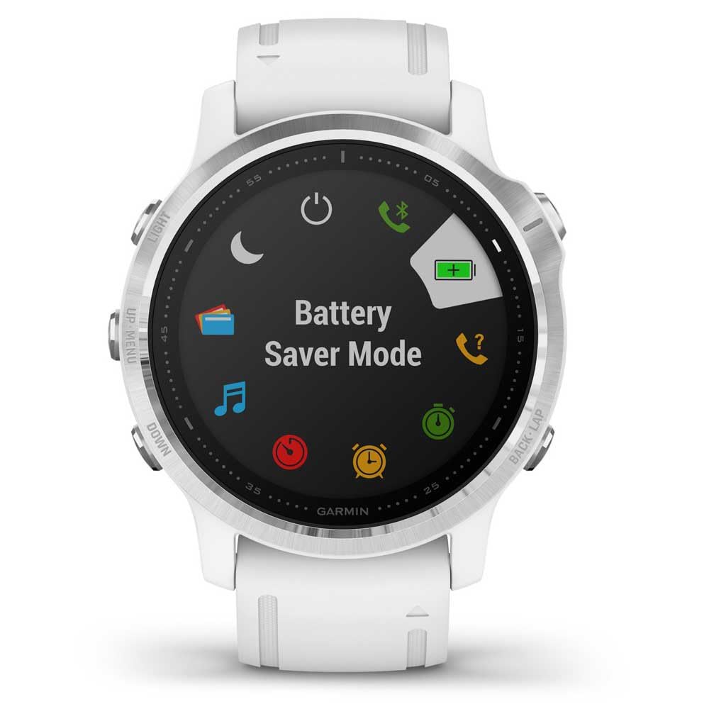 Garmin fēnix 6S - Reloj GPS multideporte definitivo con sensores, VO2 Max,frecuencia cardíaca, carga de entrenamiento, Blanco
