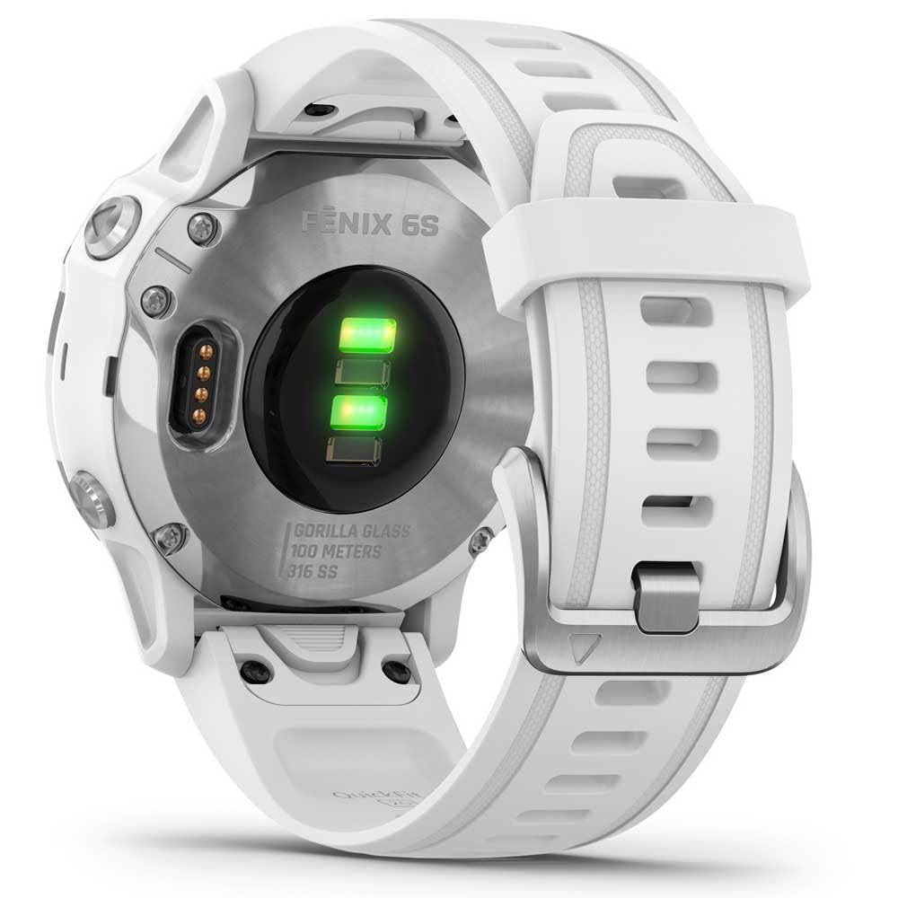 Garmin fēnix 6S - Reloj GPS multideporte definitivo con sensores, VO2 Max,frecuencia cardíaca, carga de entrenamiento, Blanco