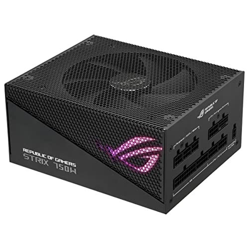 ROG Strix 750W Gold Aura Edition - Fuente de alimentación modular (80+ Gold, ATX 3.0, Lambda A++, compatible con PCIe Gen 5.0, ventilador Axial-tech, Aura Sync, 10 años de garantía)