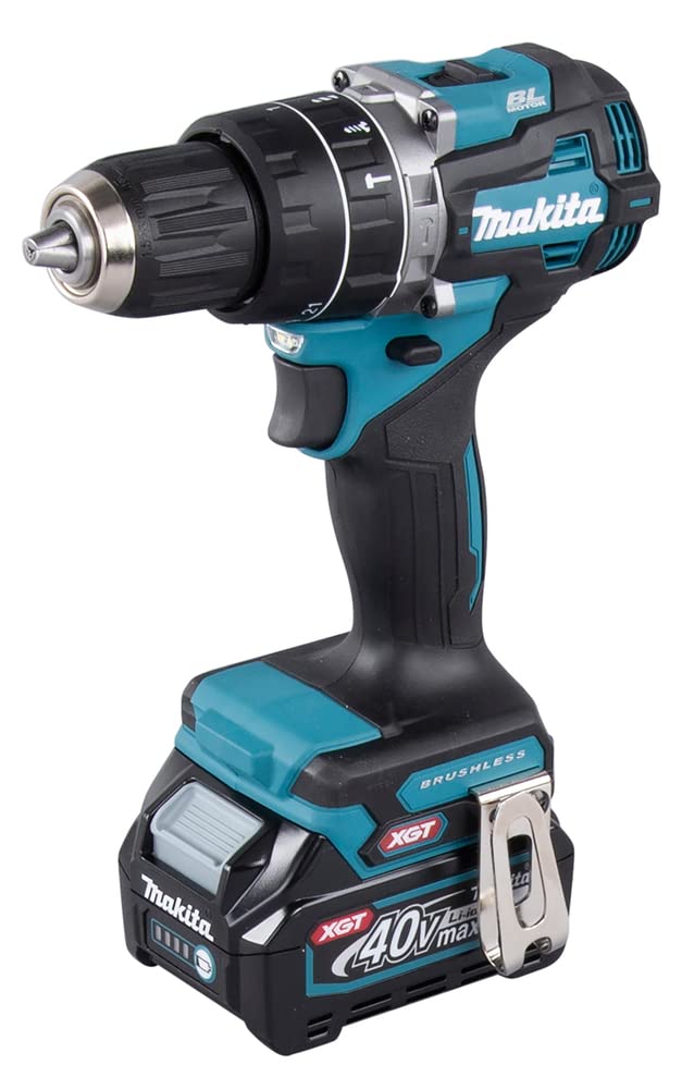 Makita HP002GA202 - Taladro combinado sin escobillas XGT de iones de litio de 40 V máx. con 2 baterías de 2.0 Ah y cargador suministrado en una funda Makpac