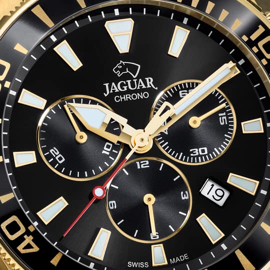 Jaguar Reloj para Hombre Cronógrafo Cuarzo Swiss Made Acero dorado J864/3