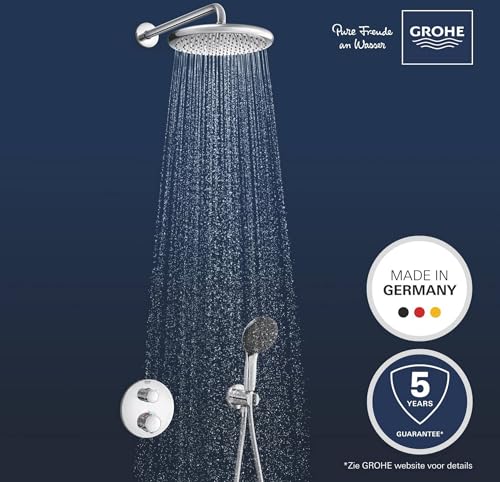 GROHE Precision Vitalio Start 250 Sistema de ducha (caja de instalación universal, set de ducha mural, teleducha), Cromo 34883000