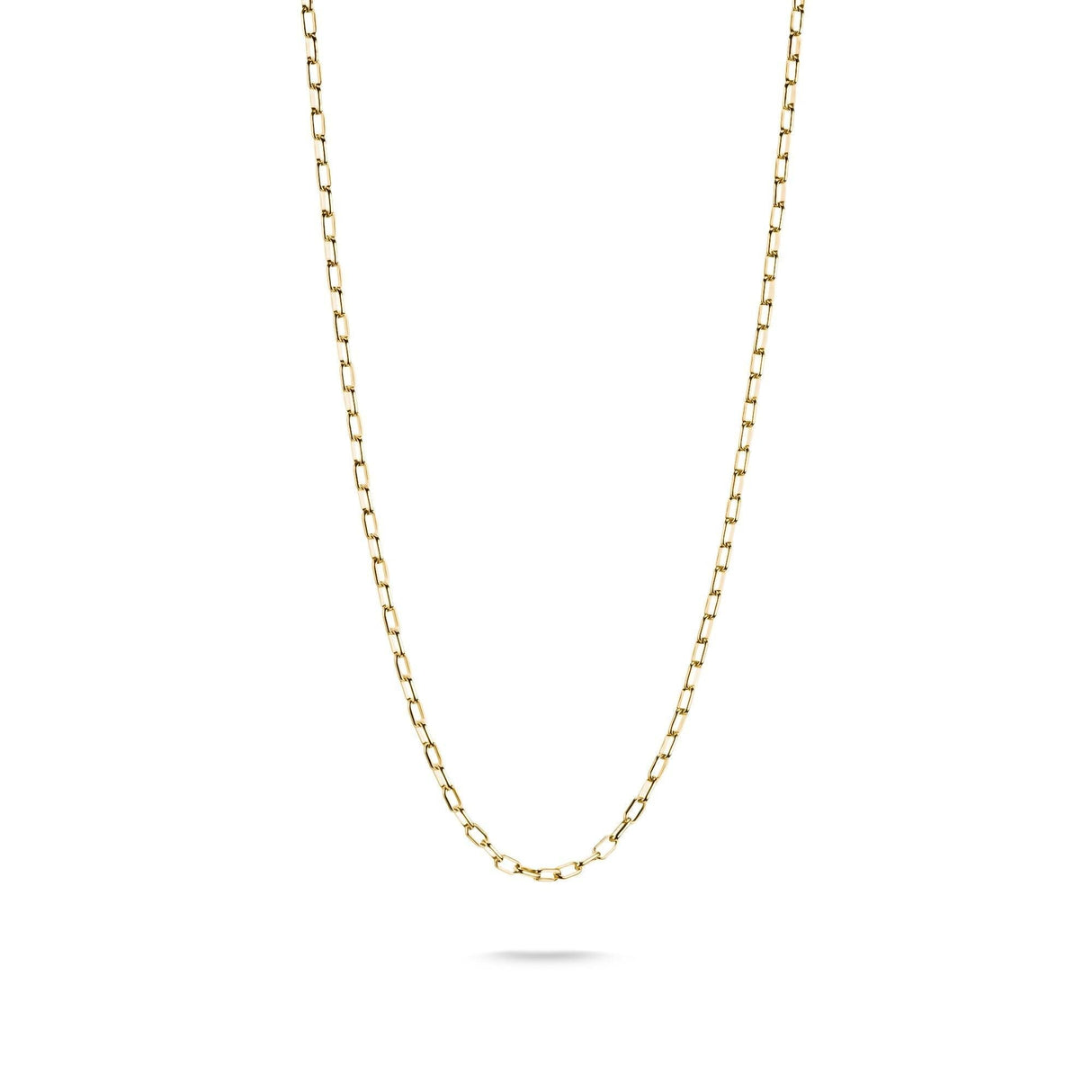 Thomas Sabo Cadena de charm Paperclip 40,00 – 45,00 cm, plata 925 reciclada, chapado en oro de 18 quilates, KE2328-413-39-L45V