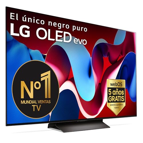 LG OLED55C44LA.AEU, 55", OLED 4K, Serie C4, 3840x2160, Smart TV, WebOS24, Procesador a9, Dolby Vision, Dolby Atmos, TV Gaming, 144 Hz, AMD FreeSync, Negro