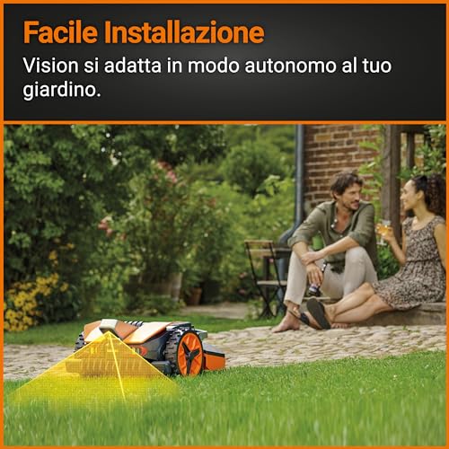 WORX Landroid Vision M550 WR205E Robot cortacésped para Jardines de hasta 550 m² – Robot cortacésped Inteligente sin Cable de limitación – WiFi y Bluetooth – prevención Activa de obstáculos con
