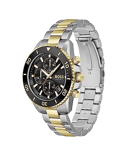 BOSS Reloj Cronógrafo de Cuarzo para Hombre con Correa en Acero Inoxidable de Dos Tonos - 1513908