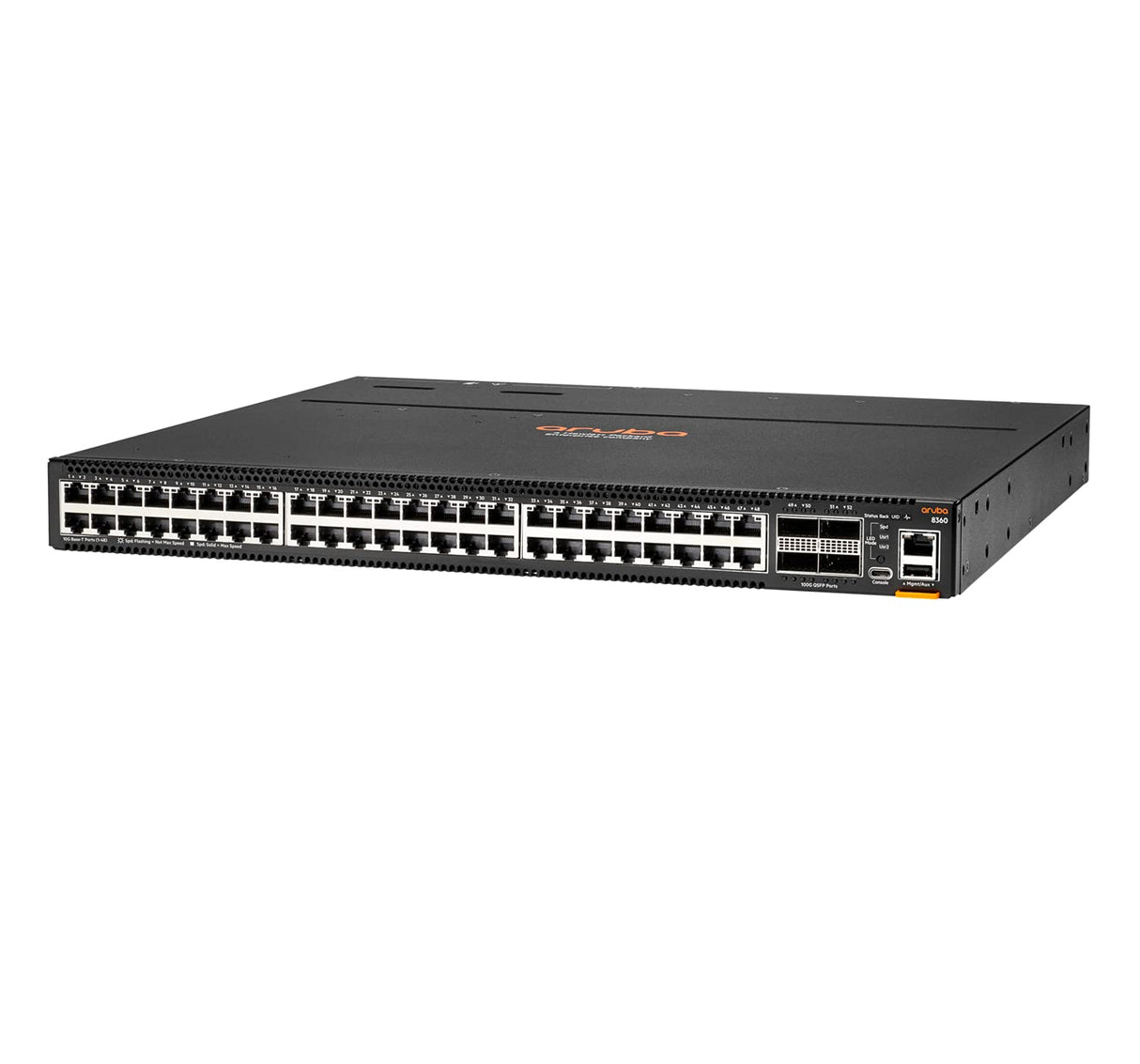 Hewlett Packard Enterprise Aruba 8360-48XT4C Gestionado L3 10G Ethernet (100/1000/10000) 1U Negro