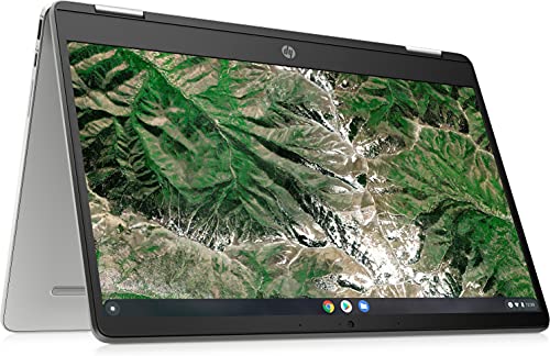 HP Chromebook x360, Touch/14 Pulgadas Full HD Antideslumbrante Inteligente IPS, Intel PENTIUM N5030 (Gemini Lake R), 4GB RAM, 64 GB eMMC, Chrome OS, 14a-ca0260nd, Plata
