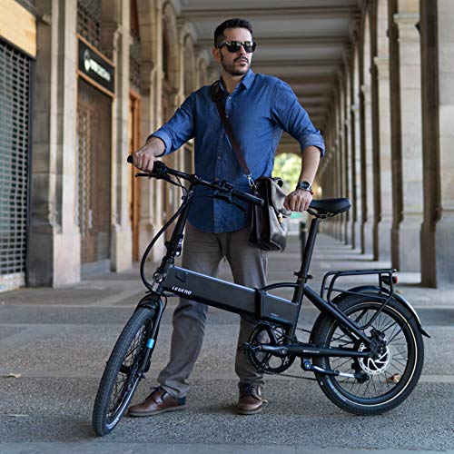 Legend EBIKES Monza Bicicleta Eléctrica Plegable Batería Extraíble 25km/h, 250W, E Bike 6 Velocidades, Bicicleta Electrica Urbana Ruedas 20" Bicicletas Electricas Frenos Hidráulicos, Bici Smartbike